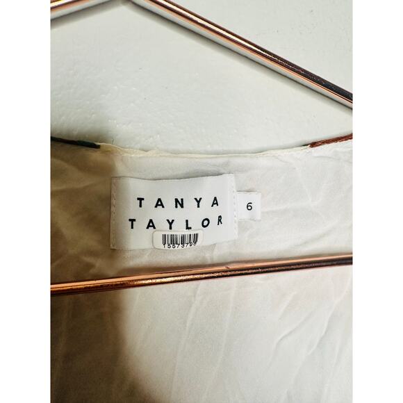 TANYA TAYLOR Multicolor Floral V-Neck Ruffle Sleeve Blaire Midi Dress Size 6 - Picture 10 of 14